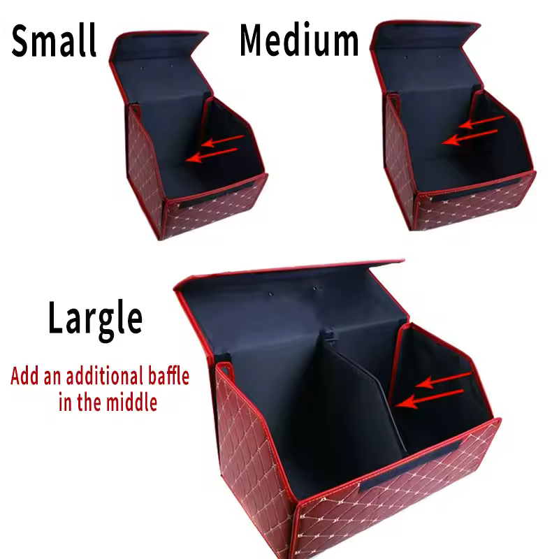Folded state of the Car Trunk Organizer for compact storage.