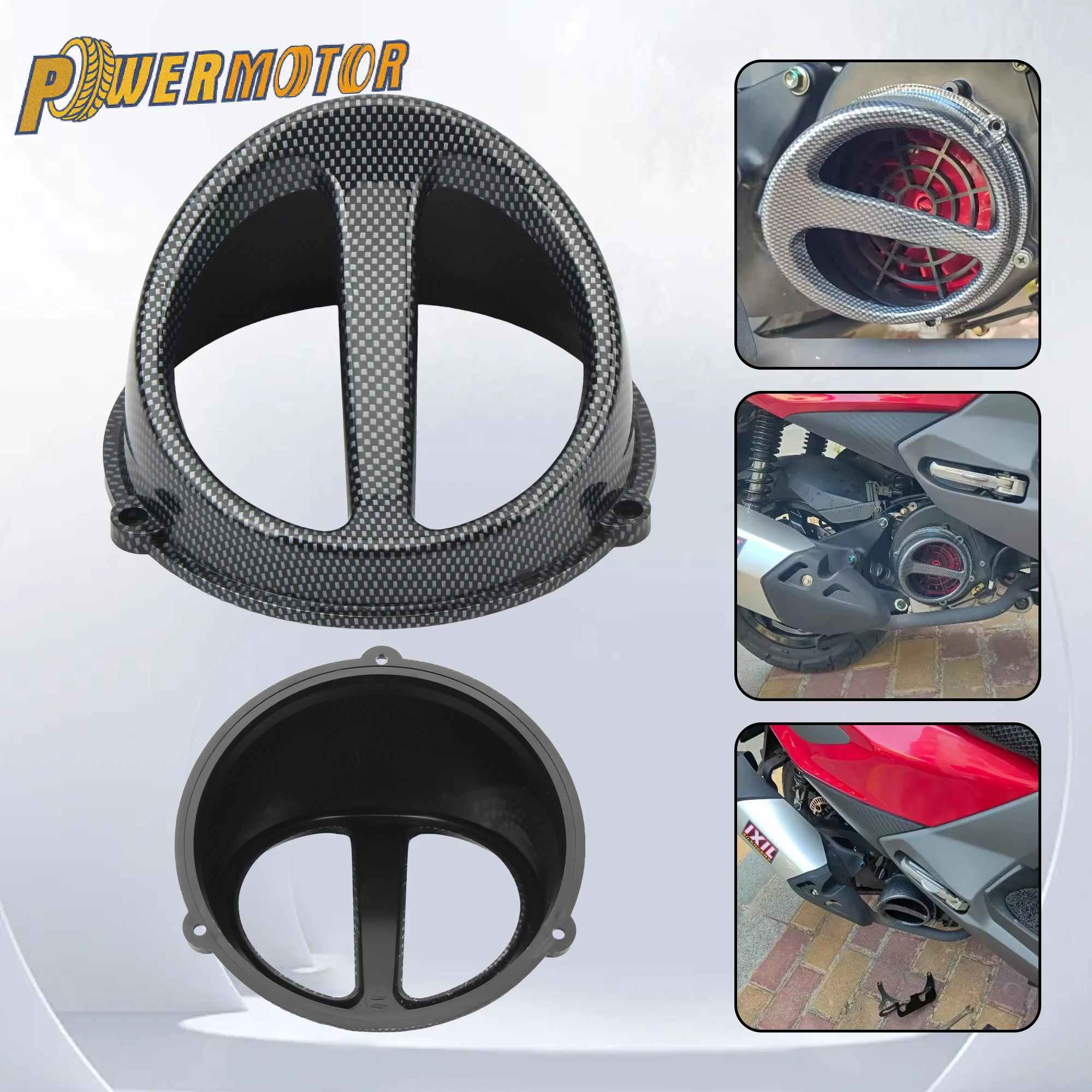 

Motorcycle Scooter Accessories for JOG50 90 DIO ZX GY6 Fan Cover Air-Scoop Cap Stylish Ventilation Design Mid-Frame Deflector