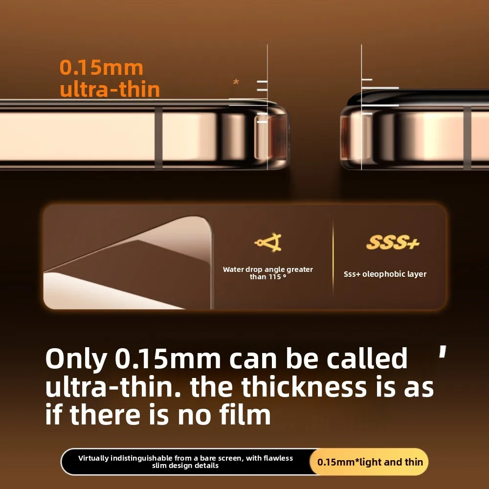واقي شاشة مقسى عالي الدقة لهاتف آيفون 17 طلاء Oleophobic سهل التركيب زجاج مقسى ثلاثي الأبعاد ثني ساخن 1-3 قطعة