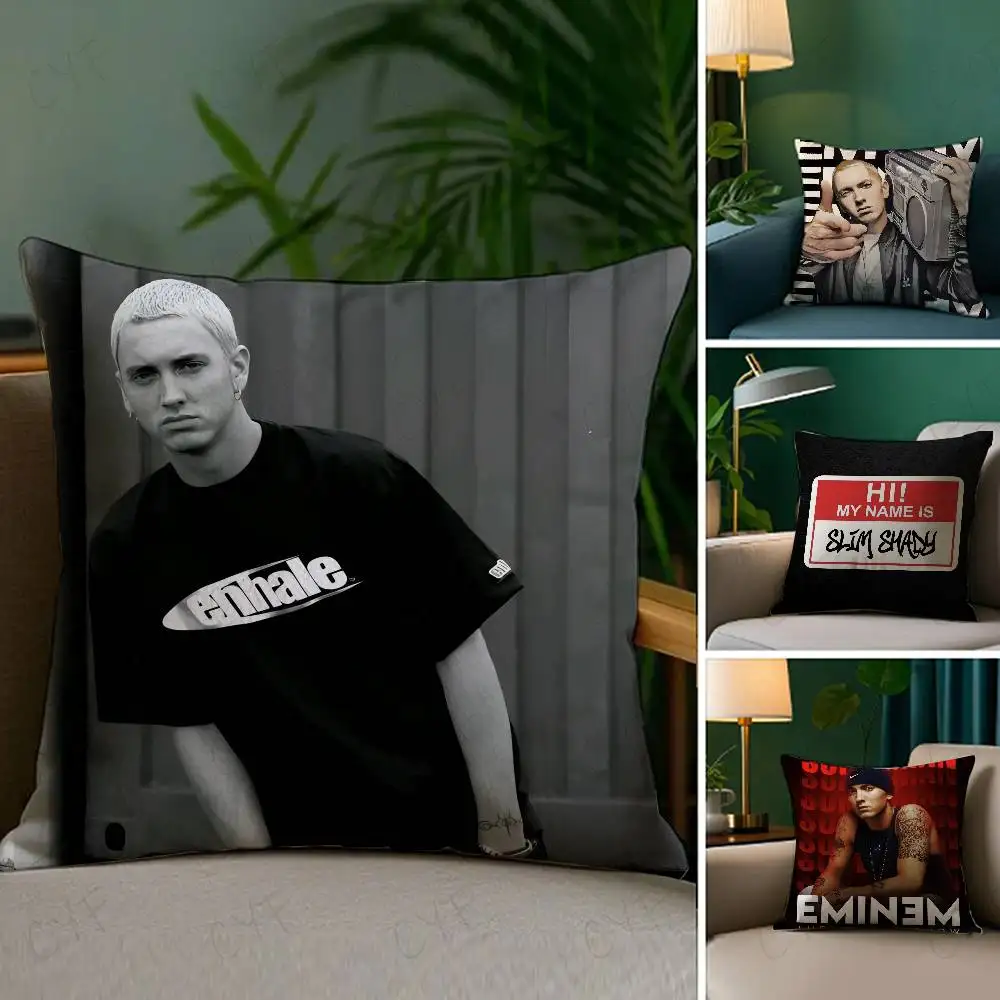 

Hiphop Singer Hot E-EminemS Pillow Case Custom Printed Brushed Fleece Pillow, Baby Skin-Touch, Eco-Friendly Dye-Sublimation Cush