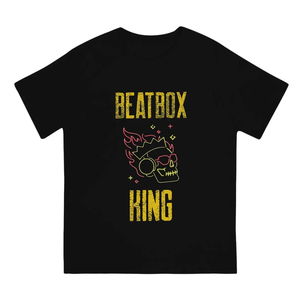 Funny Beatbox King T-Shirts Men Crewneck T Shirt B Boying Short Sleeve Tee Shirt Summer Clothing