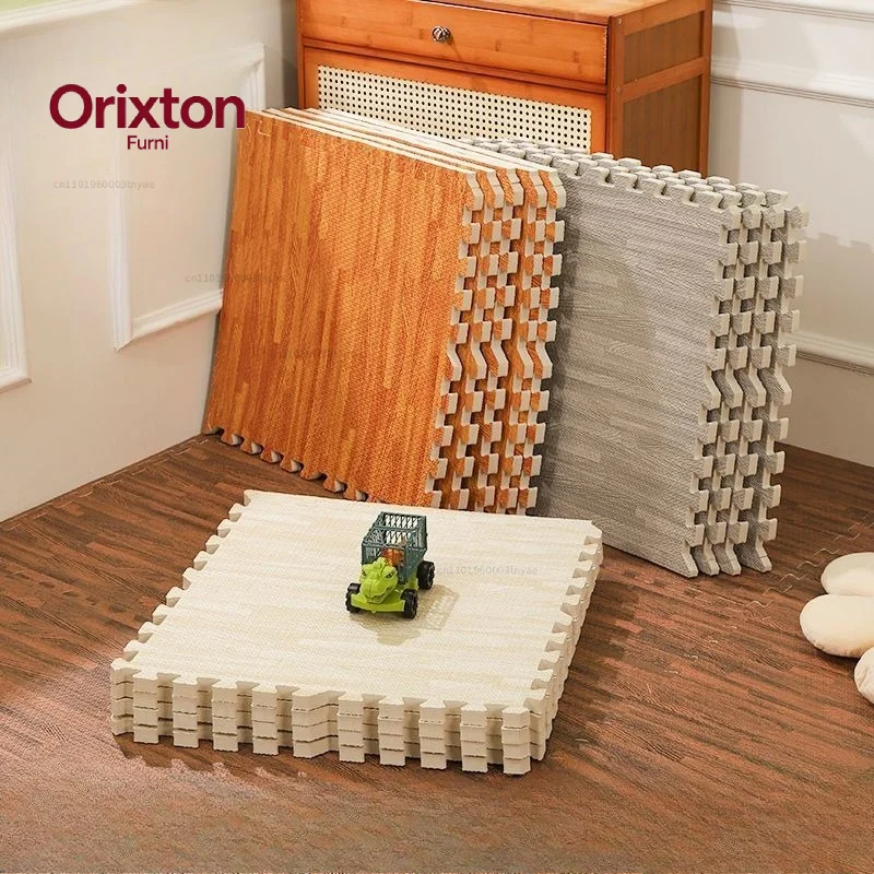 Spanish Style Foam Floor Mat Thickened Crawling Living Room Children's Floor Patchwork Carpet Tatami Family Bedroom Wood Cushion