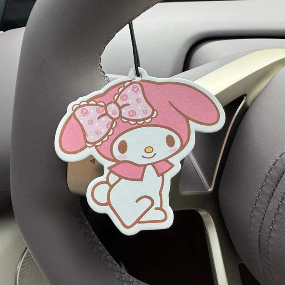 Anime Peripheral HelloKitty Car Fragrance Slice Cinnamoroll Scented Stick Strap Pupil Backpack Accessories Schoolgirl Small Gift