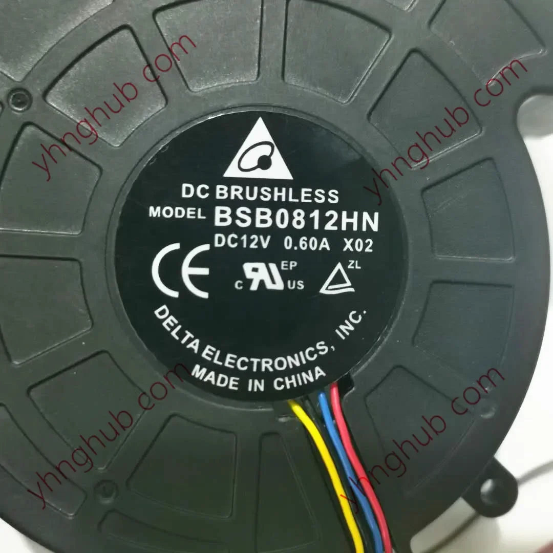 

Delta Electronics BSB0812HN X02 DC 12 В 0,60 А 80x80x28 мм 4-проводной охлаждающий вентилятор для сервера