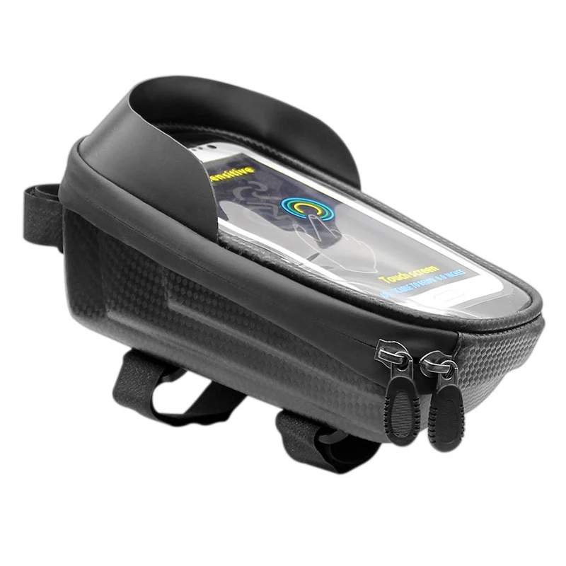 AliExpress NONE Waterproof Bicycle Phone Front Frame Bag Cycling Pouch Bag with TPU Touch Rain Cover Bike Top Tube Bag Case Bike Accessories