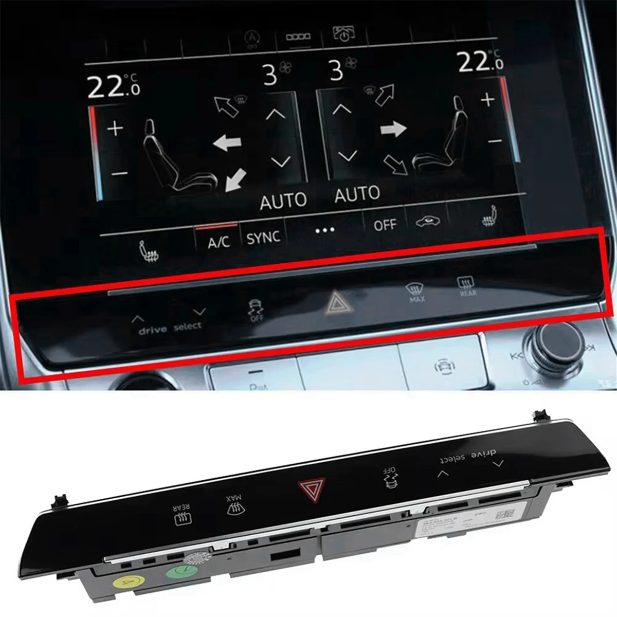 LCD Multifunctional Touch Switch Car Dual Flash Switch Driving Mode Switch for Audi A6 C8 A6 Avant A7 A7 Sportback - Image 4