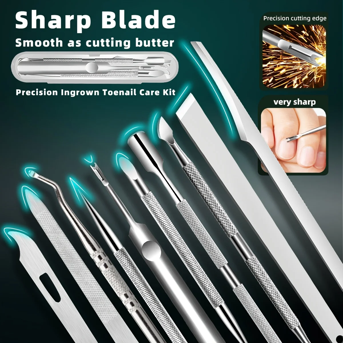 Stainless Steel Nail Care Kit: Precision Cuticle Remover & Trimmer Set - Includes Nail File & Cleaner - Perfect Gift for Women