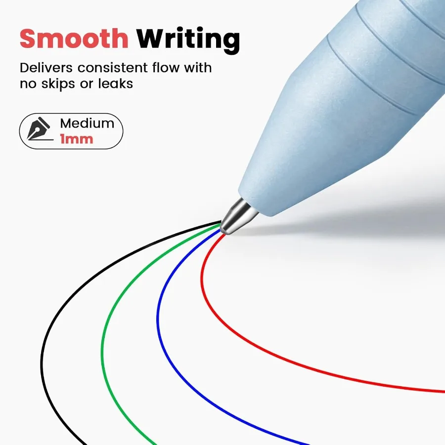 Разноцветная ручка в одном EC, металлические 4-цветные шариковые ручки, средняя точка, выдвижная шариковая ручка 1,0 мм со стилусом, Jourling Plann