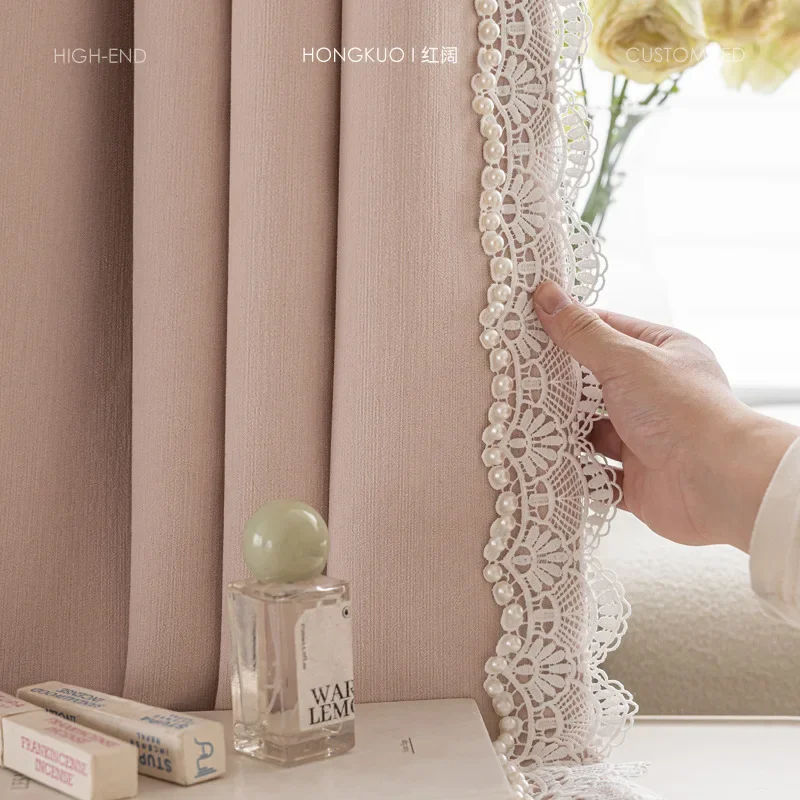 N3126Mother and baby grade thickened high light-blocking chenille finished curtains