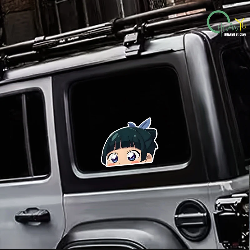 Yakuya Girl's Murmur, Anime, Cartoon, Peep, Cute Car Sticker, Car Motorcycle, Personality, Body Glass, Waterproof Sticker