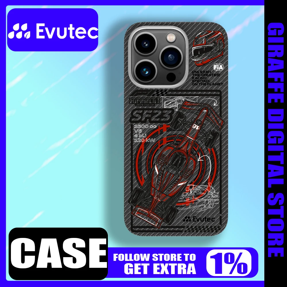 

Evutec Carbon Fibre Case Cover iPhone15ProMax Magsafe Magnetic Wireless Charging iPhone15pro Cover Custom Anti-drop CellPhone