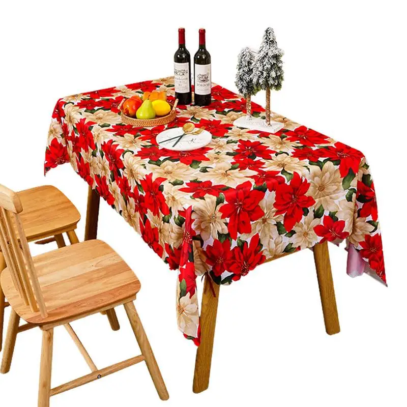 Seasonal Tablecloth 150x180cm Decorative Table Cloth Rectangular Table Cover Christmas Table Decoration For Gatherings Kitchen