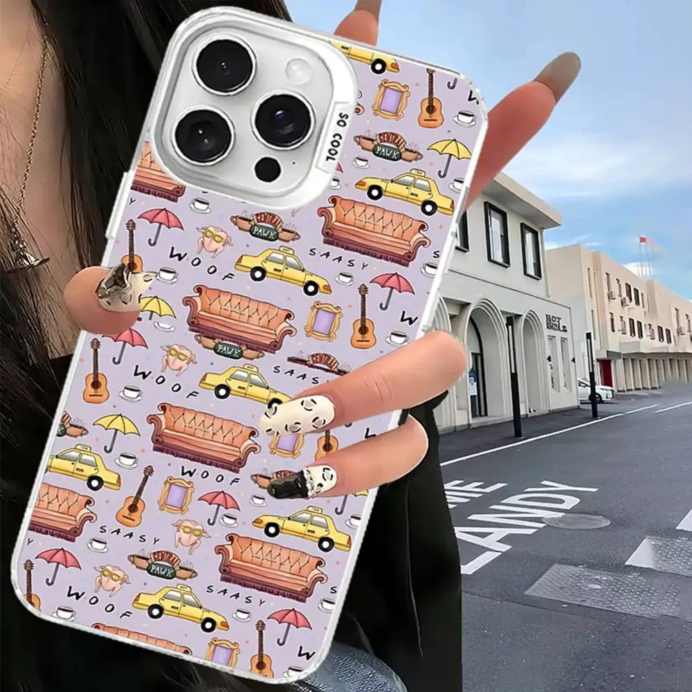 Чехол для телефона «Друзья» из ТВ-шоу для IPhone 17, 16, 15, 14, 13, 12, 11 Pro Max Plus Pro, красочный корпус