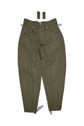 Keilhosen-pantalones de lana marrón, pantalón alemán Elite M43, WWII, GUWN-009