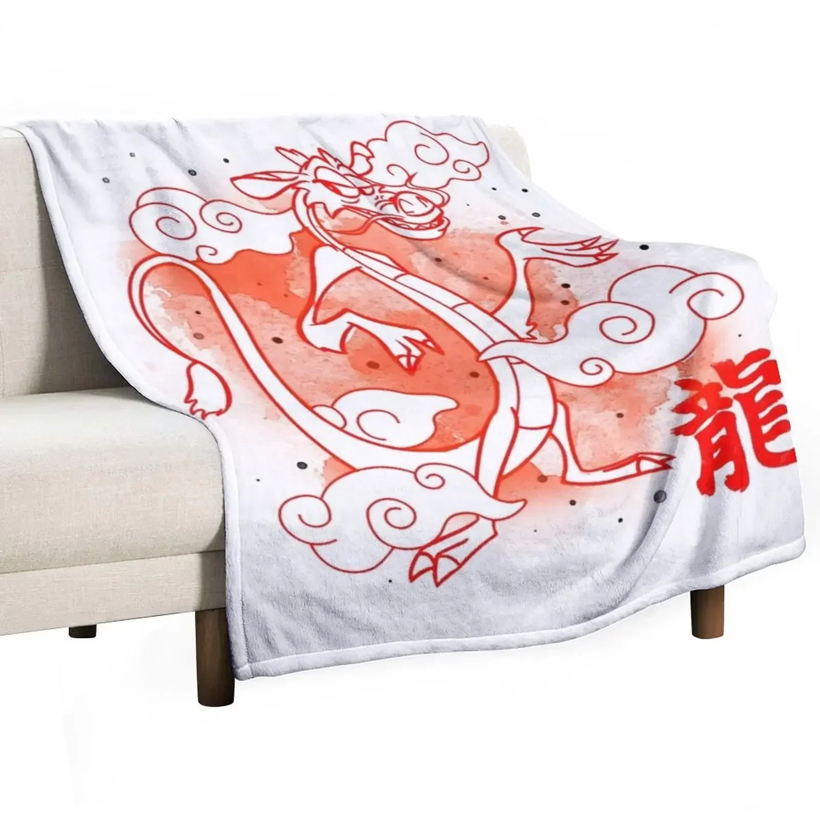 

Mushu Throw Blanket Decoratives Furry Multi-Purpose Picnic Blankets