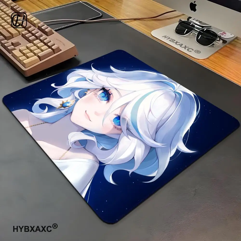 Furina Genshin Impacts Water-Themed Small Mouse Pad Gaming Laptops Mousepad Gamer Carpet Keyboard Mat Desk Protector Mause Pads