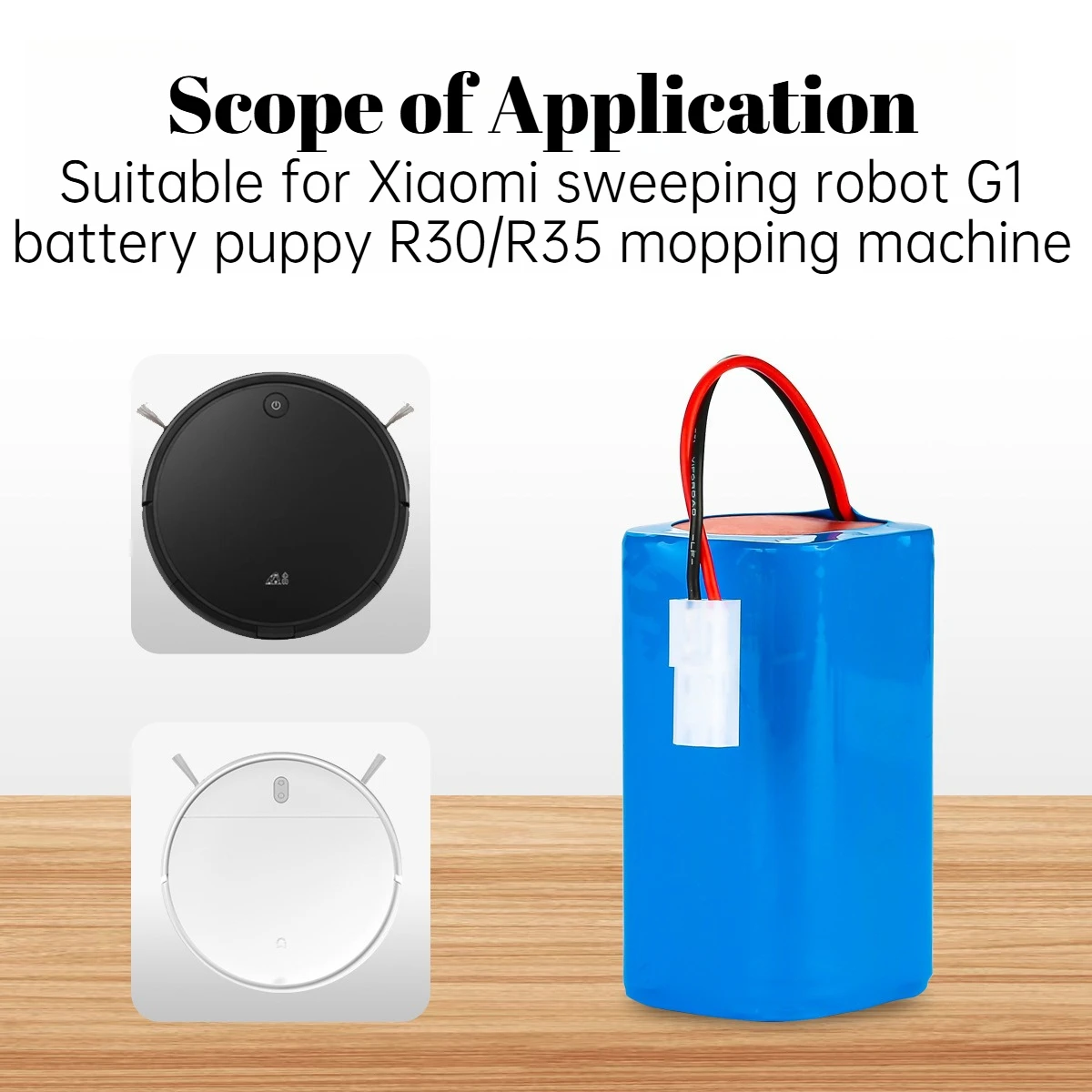 Battery for Xiaomi G1 Mijia Sweep Mop Puppy R30 R35 3.0Ah 11.1V Lithium Battery for Robot Vacuum Cleaner