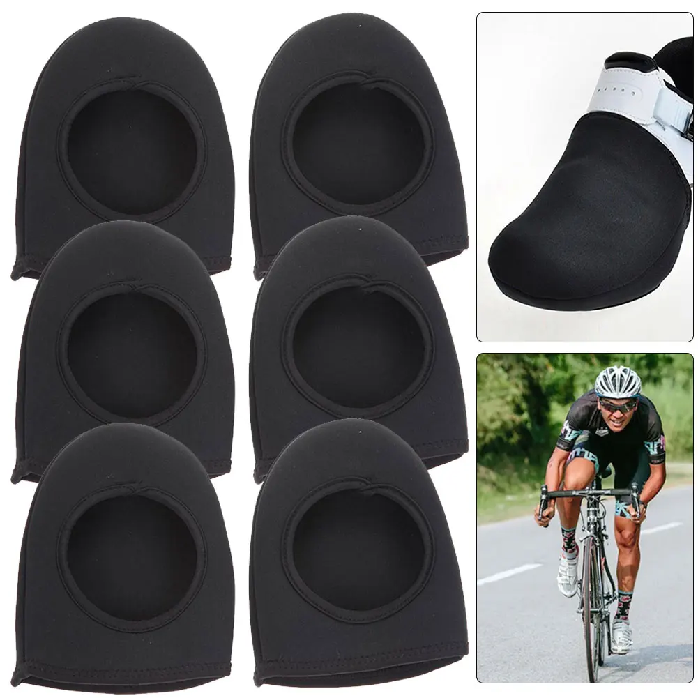 3Pairs Bicycle Shoe Toe Cover Man Woman Overshoes Wear Resistant for Outdoor Motorcycle