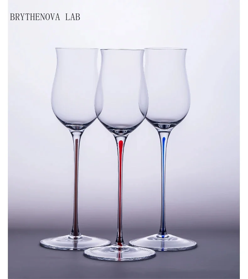 Handmade Crystal Glass Whiskey Smell Tasting Glass Tasting Wine Sweet Red Rod Flared Wine