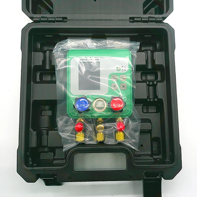 DY523 Pressure Gauge Refrigeration Digital Vacuum Pressure Manifold Tester Air Conditioning Temperature Tester Valves Tool