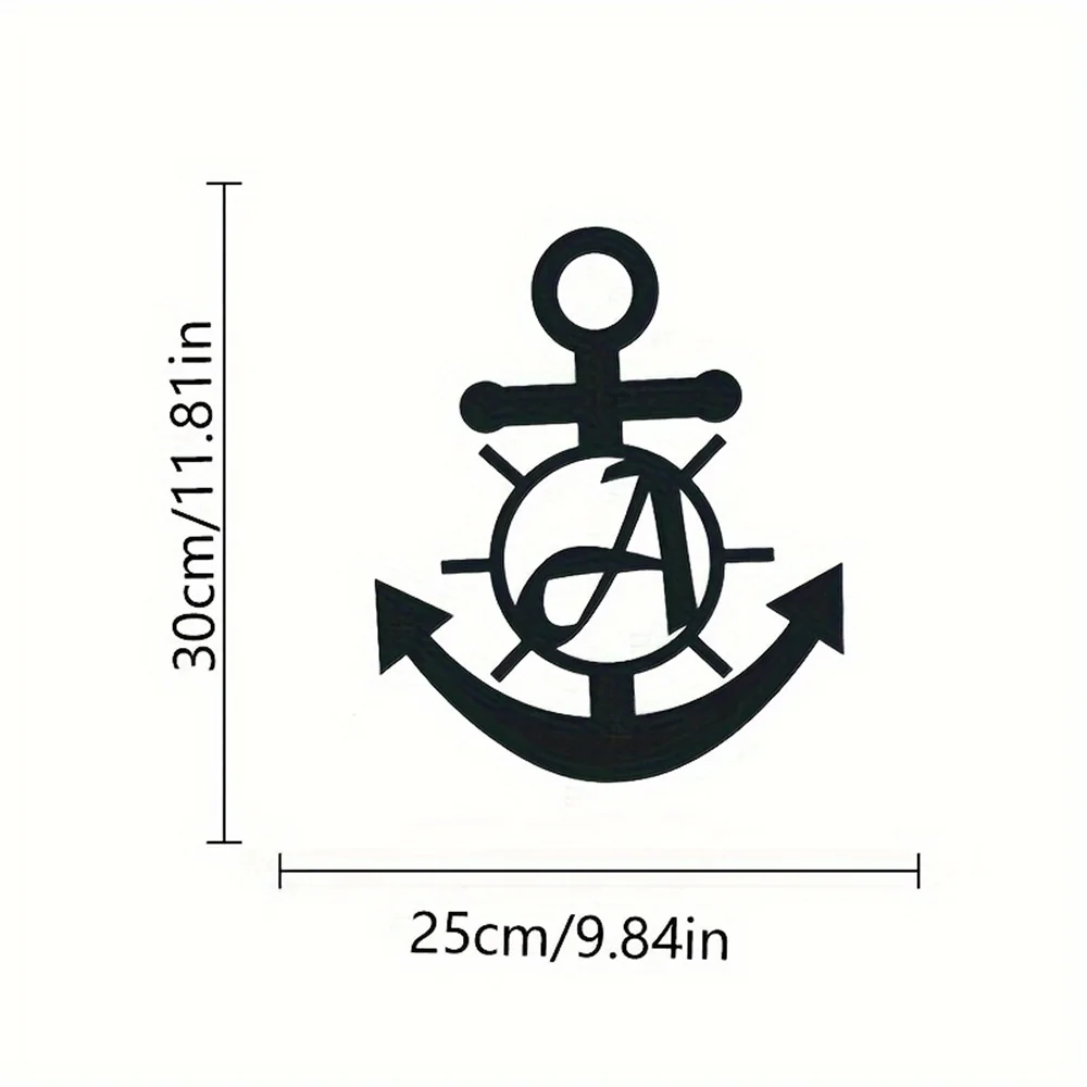 Custom Letter Anchor Metal Wall Art - Versatile, No-Power, Elegant Decor for Home & Gifts, Perfect Indoors & Out