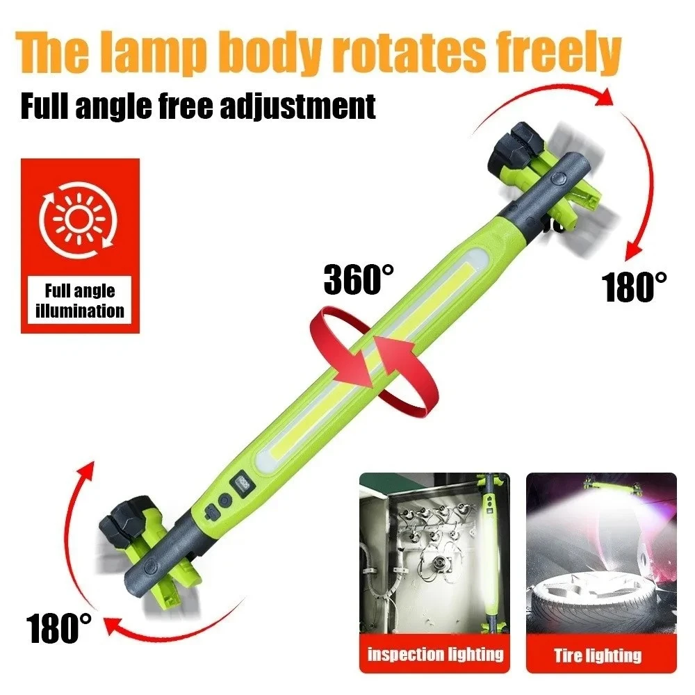 Яркие светодиодные рабочие фонари, перезаряжаемые, с магнитным креплением и крючками, для ремонта автомобилей, аварийного освещения на улице, фонарик