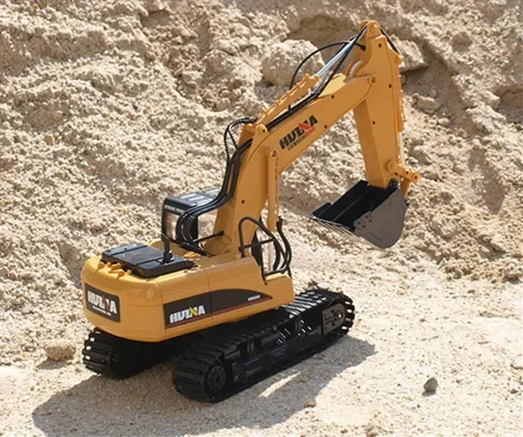 Charging RC Car Electronic Remote Control Alloy Excavator Multifunctional 15 Channel 2.4G RC Excavator Children's Gift Car