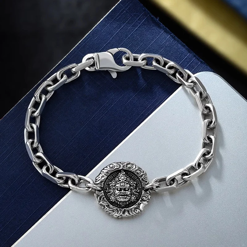 

Trendy Auspicious Clouds Chain Bracelet Male Hand Accessories 22CM 20 18 Length Lucky Yellow Jambhala Bracelet For Men Jewelry