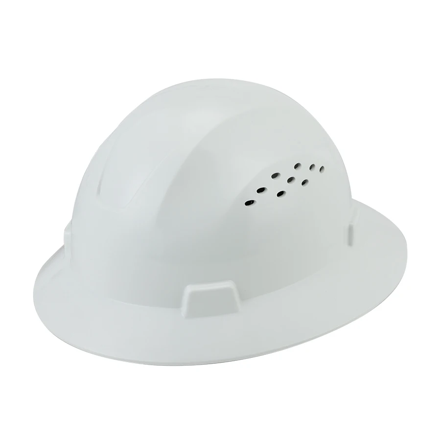 Full Brim Hard Hat with HDPE Shell and Fast-trac Suspension Work Safety Helmet | Short Brim for Better Visibility Meets All Requ