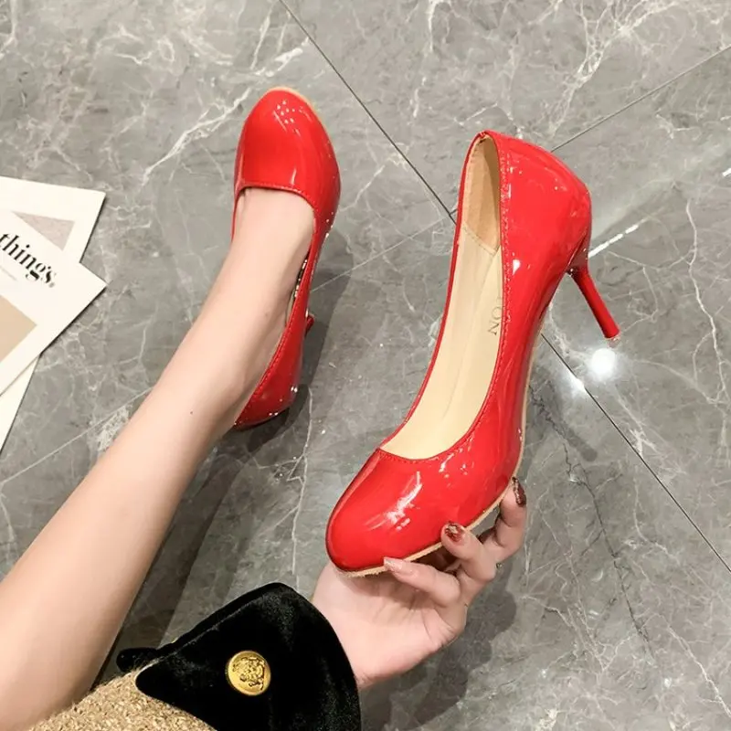 

Sexy Women Pumps Office Lady Party Shoes for Women Heels Ladies Dress Red Heels Stiletto Fashion Fine with New Plus Size 35 - 43