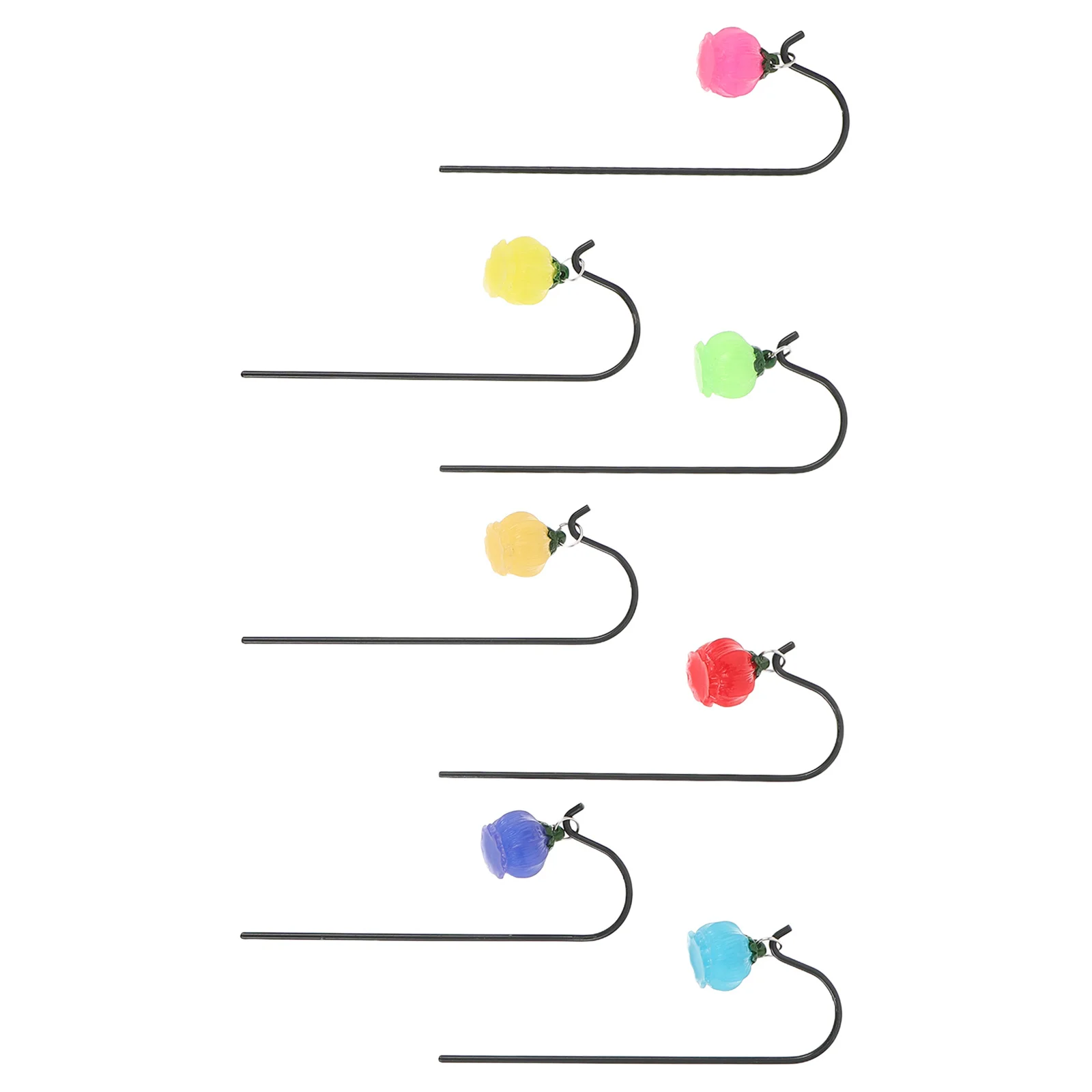 

7pcs Flower Pick Stand Night Light Decoration Plugin For Fairy Garden Micro Landscape Luminous Ornament Set Terrarium