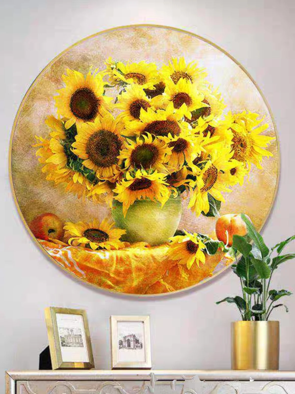 

Алмазная вышивка «Подсолнух» ручной работы, круглая, в стиле кросс-стич, для гостиной и спальни, в корейском стиле, декор для дома