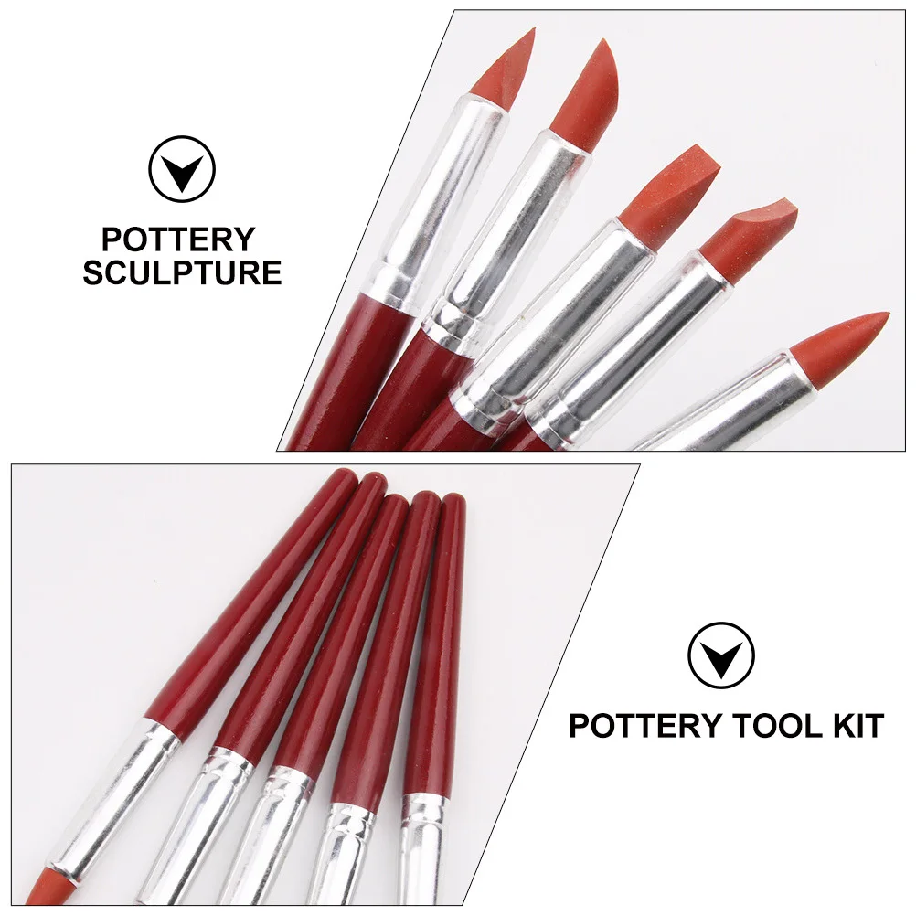 

1Set Clay Sculpture Tools Silicone Carving Pens Kit DIY Pottery Sculpture Carving Engraving Pen Set Durable Safe Accessories