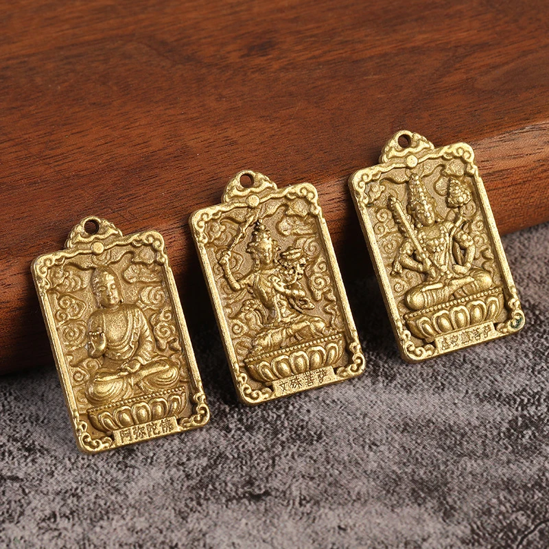 Chinese Zodiac Guardian God Pendant Rabbit Year Tiger Tai Sui Buming Buddha Empty Hiding Bodhisattva Puxian Pendant Lucky Amulet