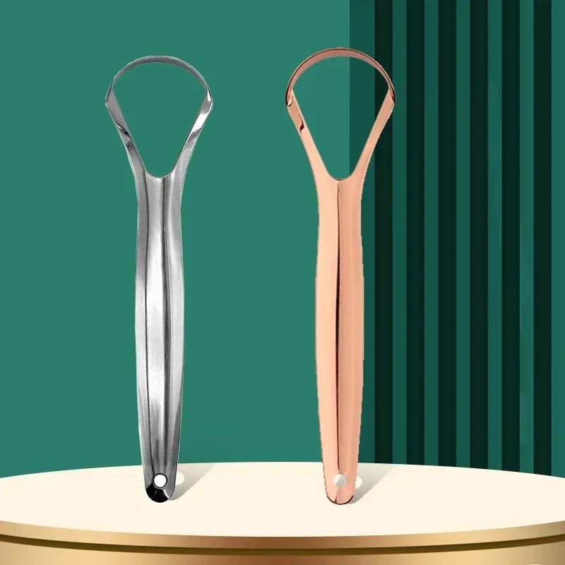 Scraper Stainless Steel Cleaning Coated Tongue Hygiene Care Tools Open Type Tongue Oral Tongue Cleaner Brush Toothbrush Oral