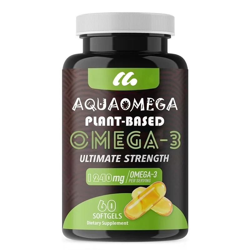 Powerful Plant-based Omega-3 Supplement, Organic EPA Supplement, Containing Algal Oil, No Fishy Smell, 60 Soft Capsules
