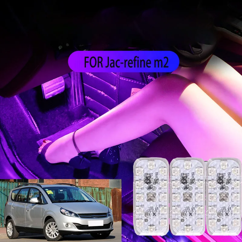 FOR Jac-refine m2 LED Car Interior Ambient Foot Light Atmosphere Decorative Lamps Party decoration lights Neon strips