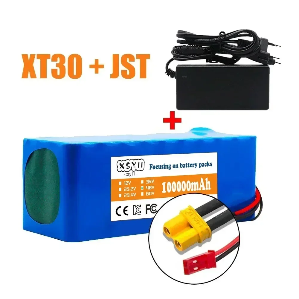 13S3P 48V 100000mAh 100Ah 1000W lithium-ionbatterijpak met BMS + 54,6V oplader