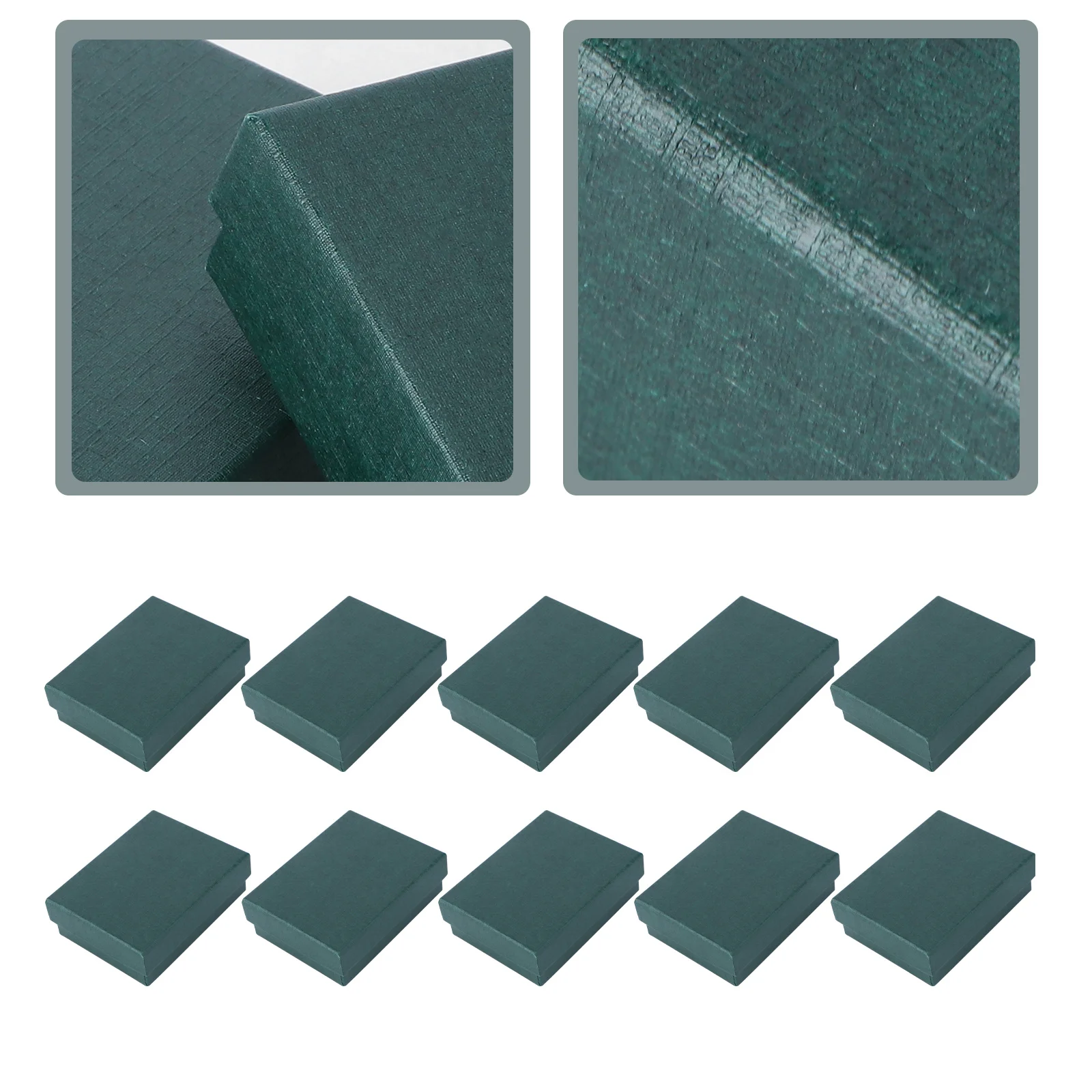 

10Pcs High-End Jewelry Storage Cases Fine Workmanship Easy Open Close Necklace Earrings Packing Stylish Exquisite