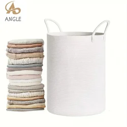 Large Woven Laundry Basket Sundries Organizer Home Organization Storage Baby Children Toy Storage Baskets Solid White S M L