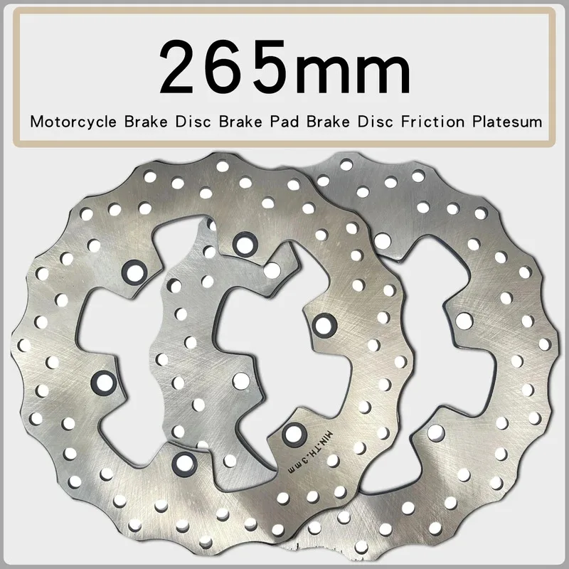 

267 мм 4 мм мотоциклетные передние и задние 3 шт. колодки дискового тормоза Замена мотоцикла Хромированная полировка с ЧПУ
