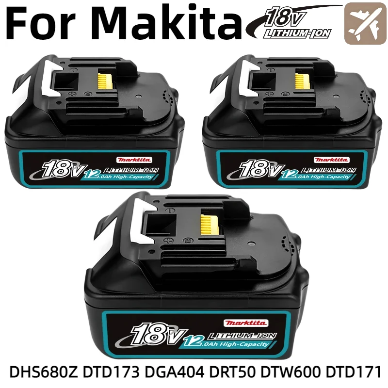 

18V 12.0Ah 18650 аккумуляторы for Makita 18V Power tools DDF487 DTW700 DGA404 DHP487 DTD173 for Makita 18 v battery replacement