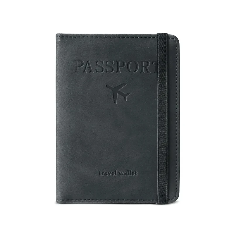 Women Men RFID Vintage Business Passport Covers Holder Multi-Function ID Bank Card PU Leather Wallet Case Travel Accessories