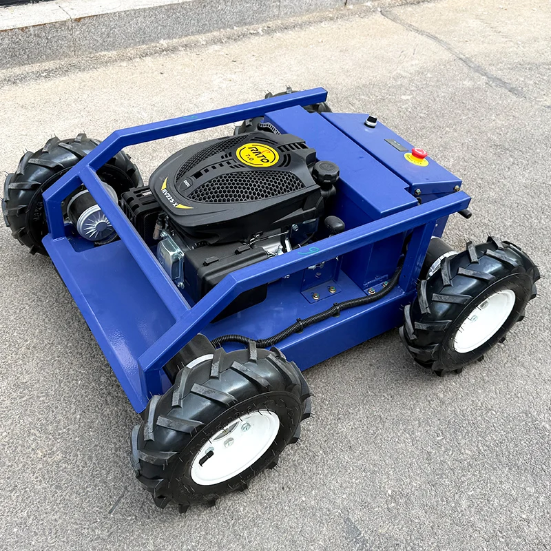 Mesin Pemotong Rumput Self-propelled Remote Control yang Disesuaikan Untuk Reklamasi Hutan Gunung