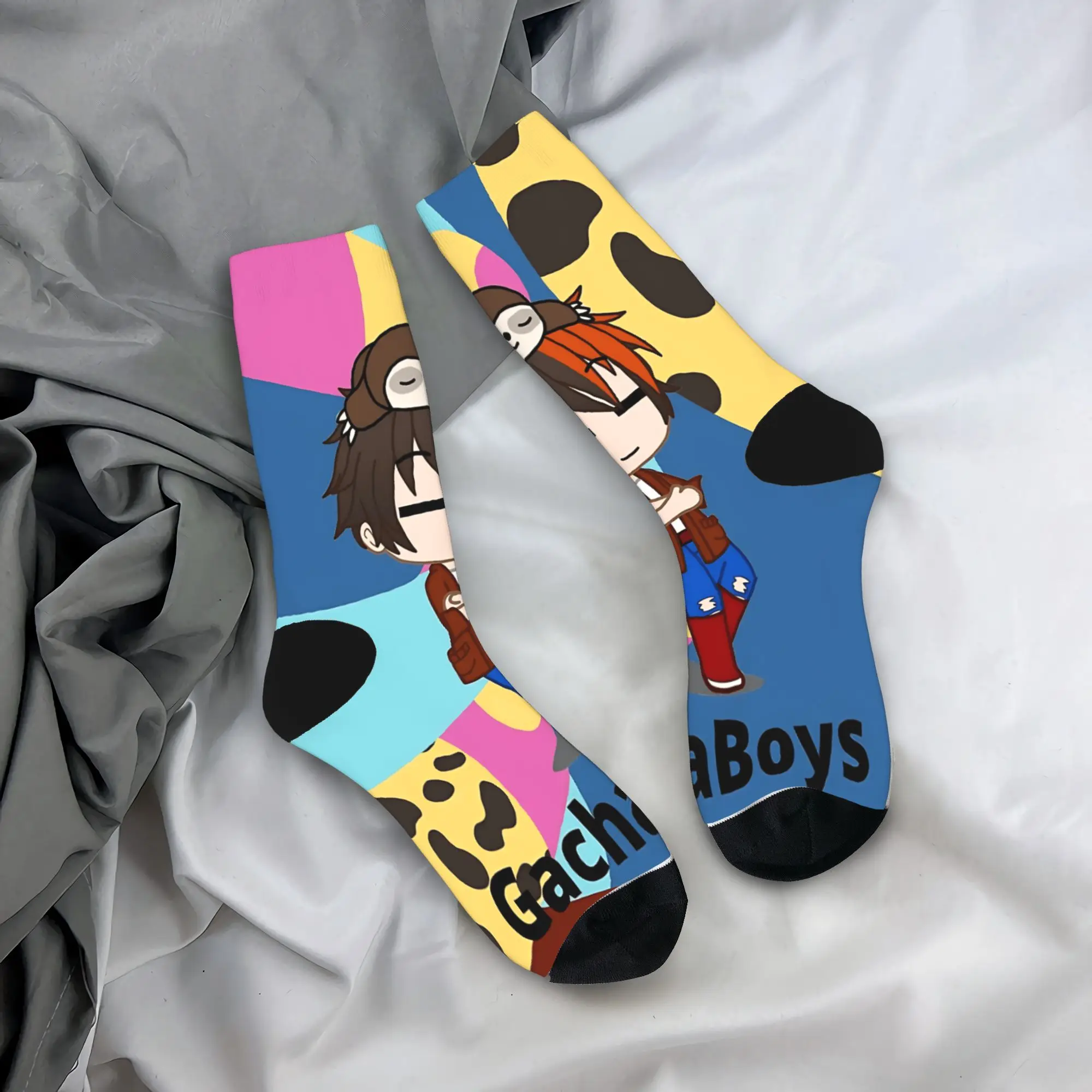 

Gacha Life Stockings Retro Socks Unisex Men High Quality Socks Autumn Cycling Graphic Non Slip Socks Gift