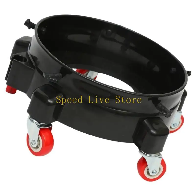 547C Rolling Car Wash Bucket Stand with Car Wash Bucket Roller Driveway Sealing Tool for smooth Mobility Tool Access