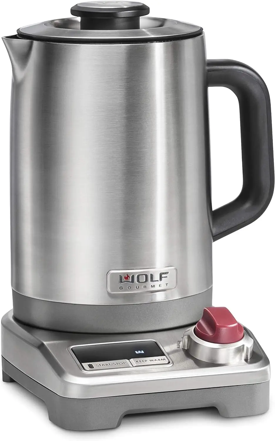 

Wolf Gourmet True Temperature Electric Kettle, 1.5 Liter Capacity, WGKT100S