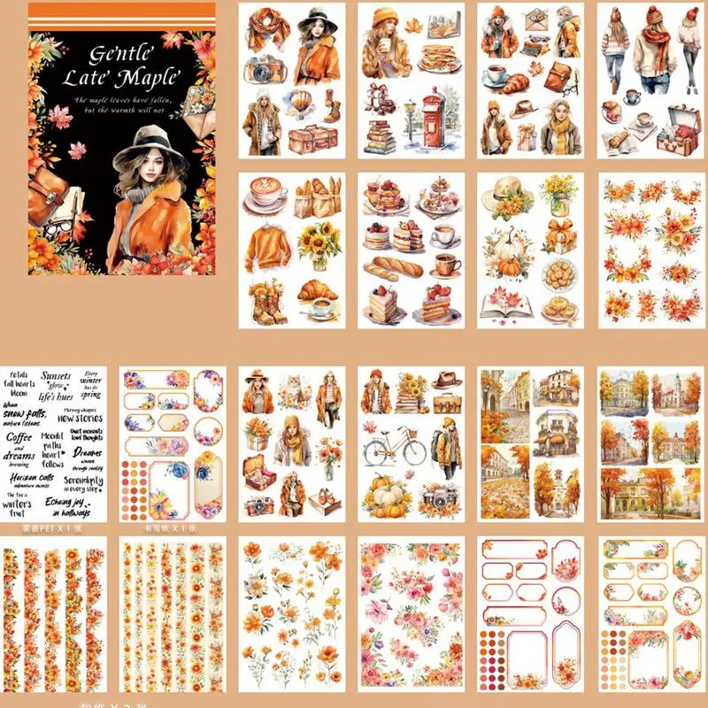 Boek Thema Stickers Vintage Mensen Dagboek Grootboek Sticker Boek Retro Ambachtelijke Sticker Voor Diy Ambachten Waterflessen Telefoonhoesjes