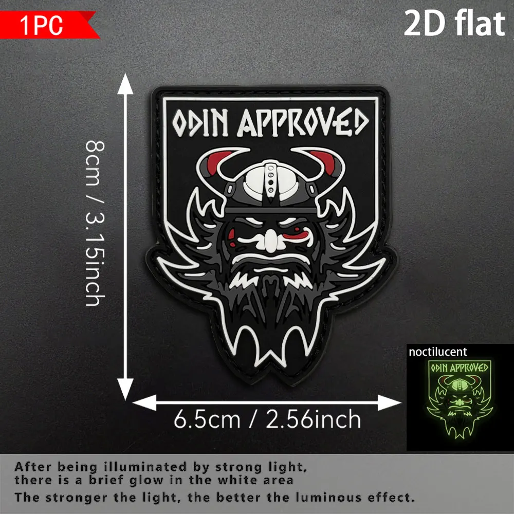 1Pc2Pc3Pc Optional Retro Character Helmet Art Print Pvc Glow-In-The-Dark Arm Patch Badge Clothing Modification Bag Versatile Decorative Accessory with Fleece Backing