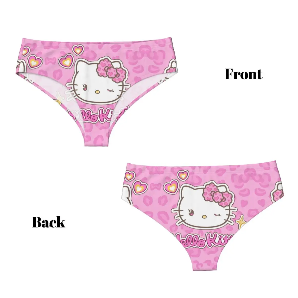 Benutzerdefinierte Damen Anime Hello Kitty Cartoons Höschen Atmungsaktive Manga Slips Unterwäsche